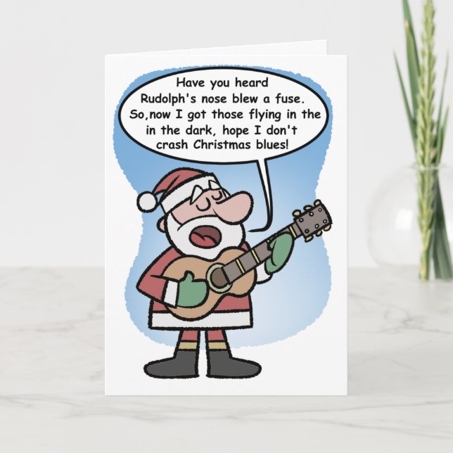 Santa Sings the Blues  Card (Front)