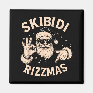 Santa Six Seven Meme 67 Hands Sign Rizz Skibidi Ri Magnet