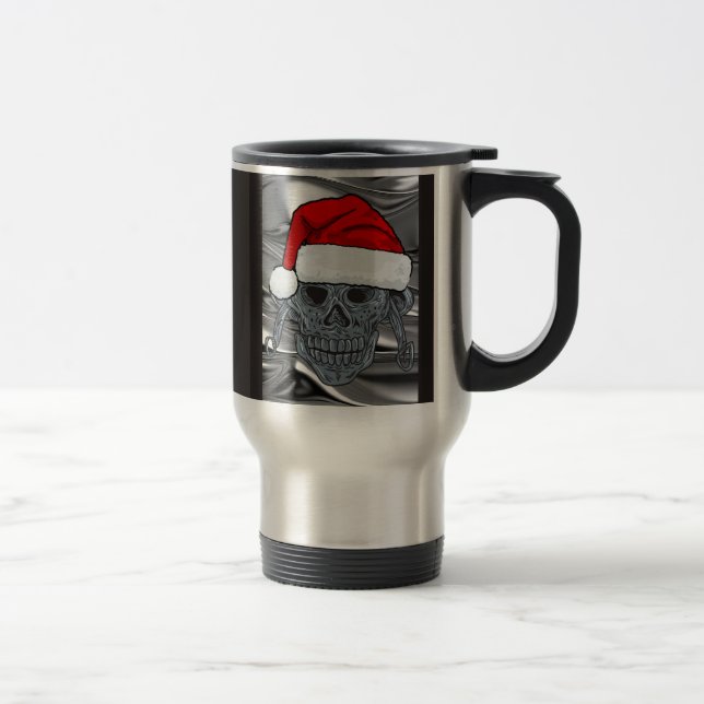 Santa Skeleton  Travel Mug (Right)