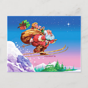 Santa Ski Christmas card