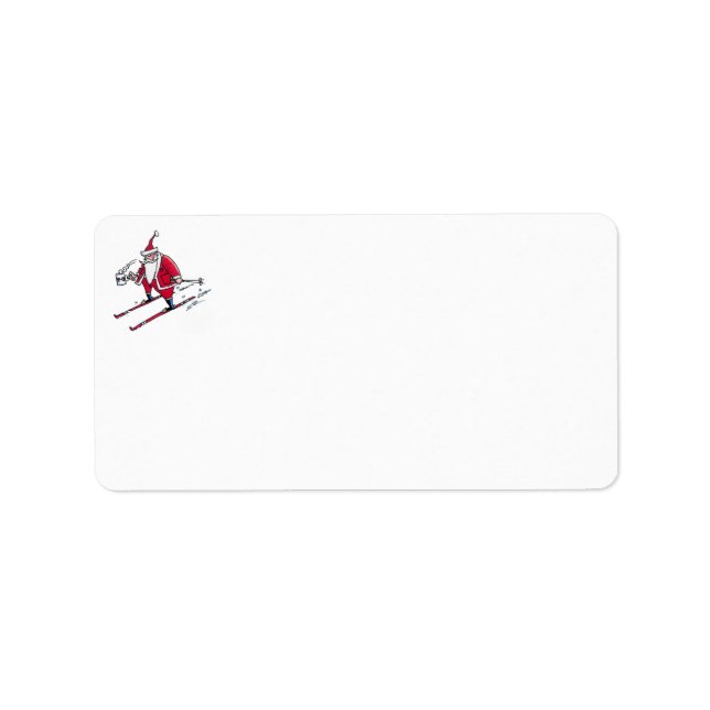 Santa Skiing address labels (Front)