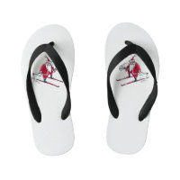 Santa Skiing toddler flip flops