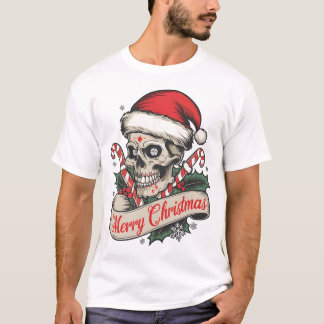 🎅💀 Santa Skull Christmas Tee