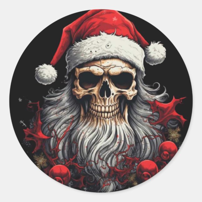 Santa Skull Stickers (Front)