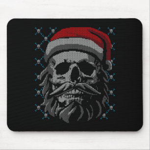 Santa Skull Ugly Christmas Santa Lover Y Christmas Mouse Pad