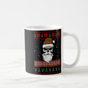 Santa Skull Ugly Christmas Sweater Camo Aesthetic Coffee Mug