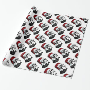 Santa Skull Wrapping Paper