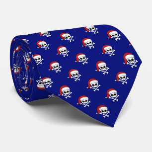 Santa Skulls Christmas Tie