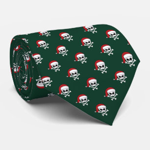 Santa Skulls Grunge Christmas Tie