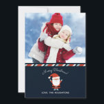 Santa Slaus Christmas Photo Holiday Card<br><div class="desc">A modern and cute illustration of a Santa decorates this card with the words Merry Christmas. Use your favourite photo to make a unique and trendy Merry Christmas memento. Designed for you by Blackberry Boulevard.</div>