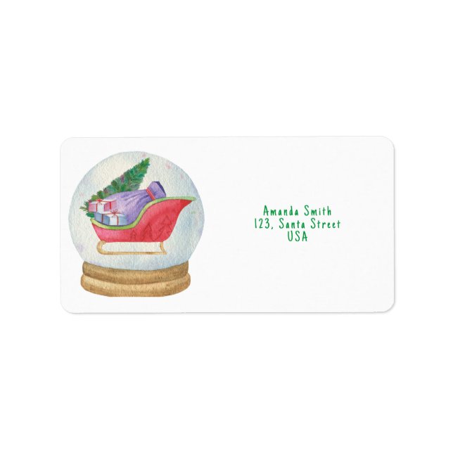 Santa sled label (Front)