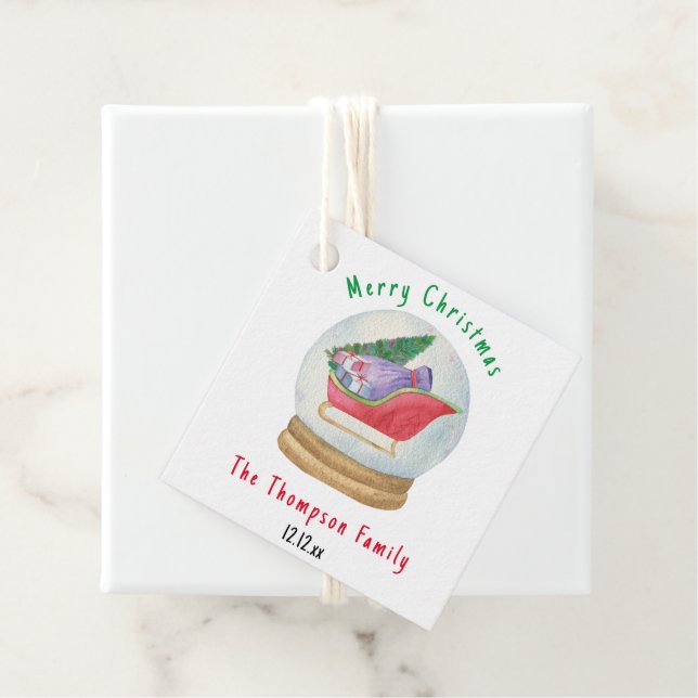 Santa sled - Merry christmas Favour Tags (In Situ)