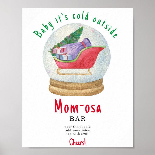 Santa sled - mum-osa bar poster (Front)