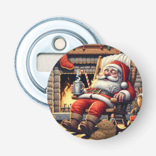 Santa sleeping Christmas Bottle Opener