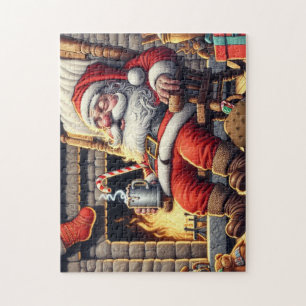 Santa sleeping Christmas Jigsaw Puzzle