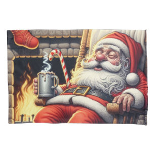 Santa sleeping Christmas Pillowcase