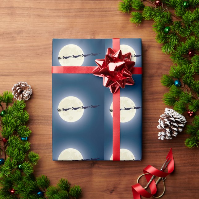 Santa, Sleigh and F-16 Jets Military Christmas Wrapping Paper (Holiday Gift)