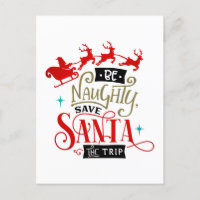 Santa Sleigh And Reindeer Funny Christmas