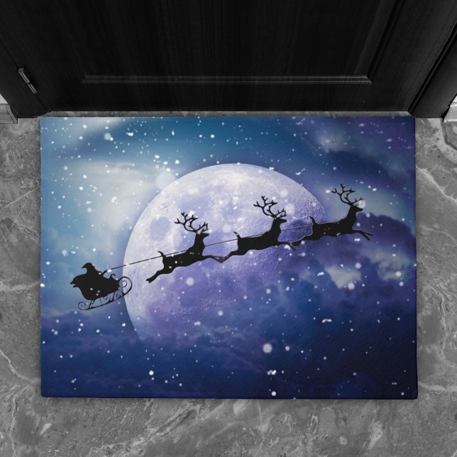 Santa Sleigh | Fantasy Galaxy Christmas Night Sky Doormat (Creator Uploaded)