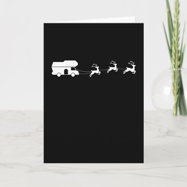 Santa Sleigh Motorhome Christmas Gift Card (Front)