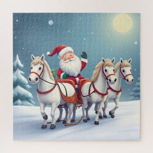 Santa Sleigh Puzzle For Kids And Family Christmas