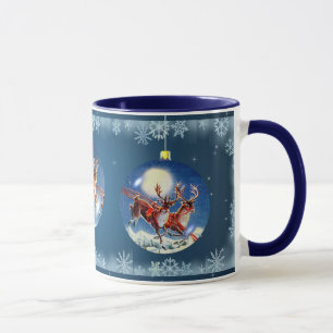 SANTA, SLEIGH & REINDEER by SHARON SHARPE Mug