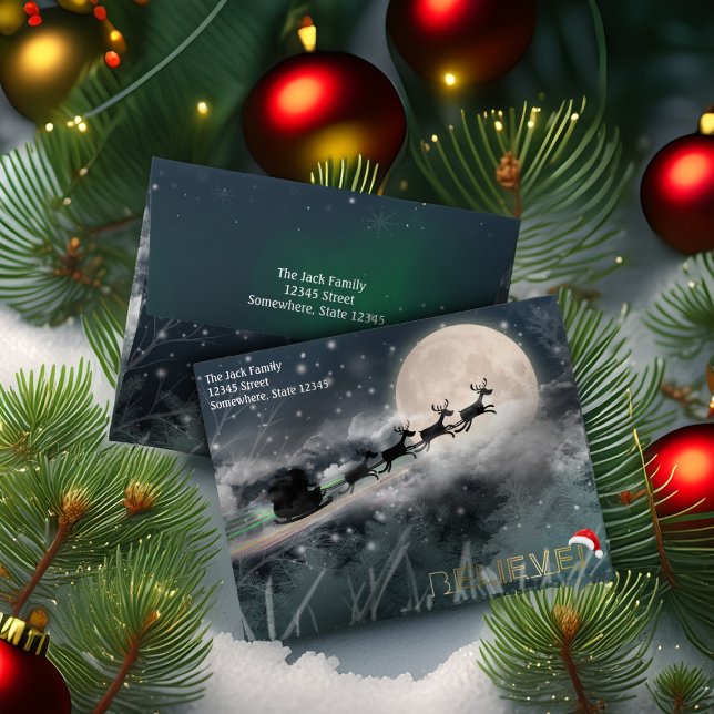 Santa Sleigh Reindeer Christmas A2 Envelopes (Creator Uploaded)