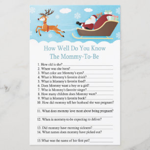 Santa Sleigh Reindeer how well do you know game