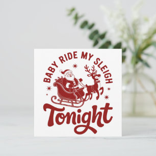 Santa Sleigh Snarky Christmas Sarcastic Humor Holiday Card