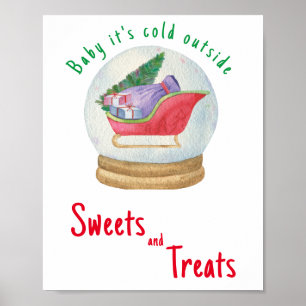 Santa sleigh - Sweets and treats Poster