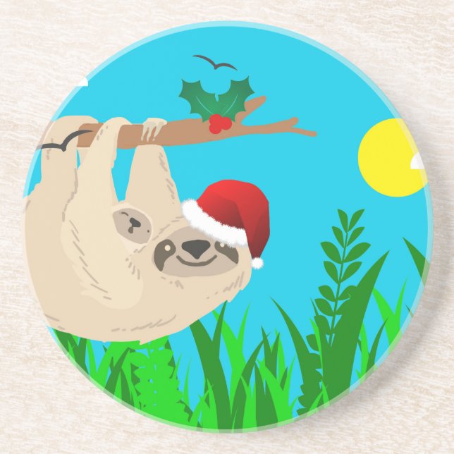 santa sloth coaster (Front)