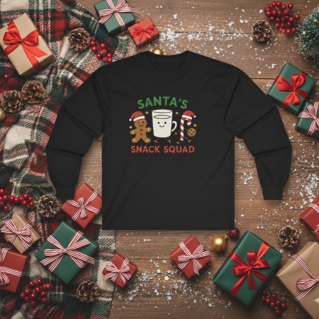 Santa snack squad long sleeve T-Shirt (Creator Uploaded)