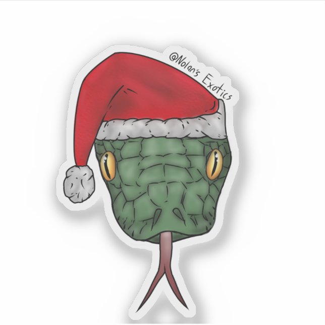 Santa snake sticker (Front)