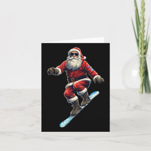 Santa Snowboarding Santa's Snowboard Adventure Chr Card