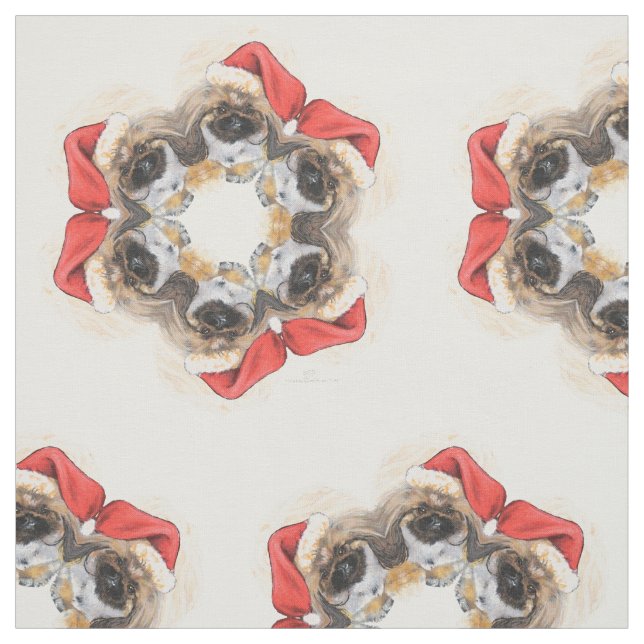 Santa Snowflake Fabric (Swatch)