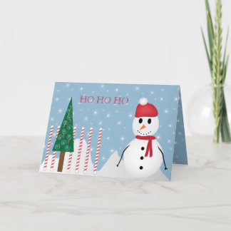 Santa Snowman Candy Canes Card