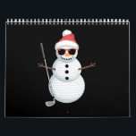 Santa Snowman Golf Ball Christmas Golfer Gift  Calendar<br><div class="desc">Santa Snowman Golf Ball Christmas Golfer Gift</div>