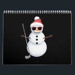 Santa Snowman Golf Ball Christmas Golfer Gift  Calendar<br><div class="desc">Santa Snowman Golf Ball Christmas Golfer Gift</div>