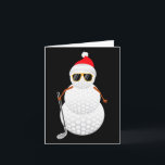 Santa Snowman Golf Ball Christmas Golfer Gift  Card<br><div class="desc">Santa Snowman Golf Ball Christmas Golfer Gift</div>