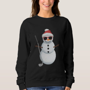 Santa Snowman Golf Ball Christmas Golfer Gift  Sweatshirt