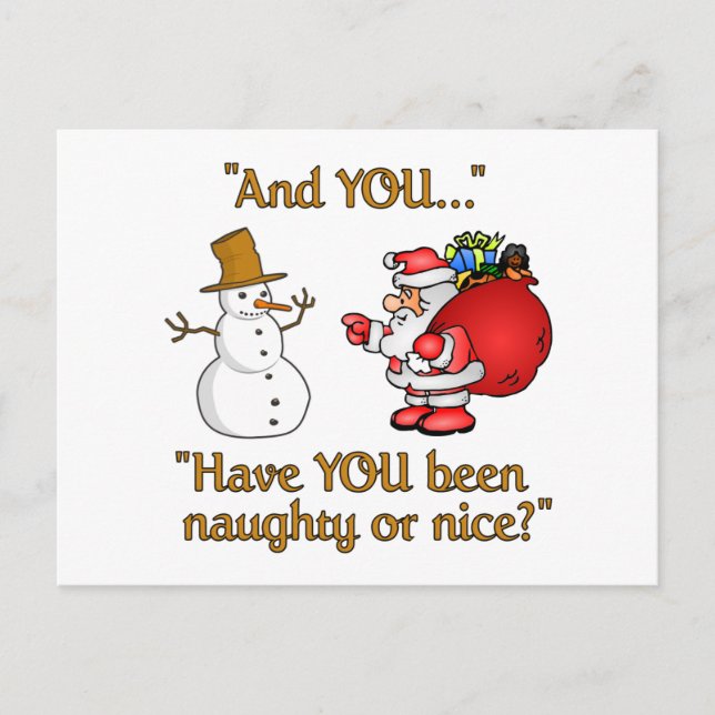 Santa & Snowman postcard - customise (Front)
