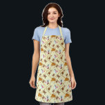 Santa, Snowman, Reindeer Christmas<br><div class="desc">* Cute Christmas Gingerbread man, Snowman, Santa Claus and Reindeer (tangled in Christmas Lights) * * A fun apron to wear during the Holiday Season, all winter, or if you have a real apron addiction, wear it all year long! * Three sizes to choose from and several colour available for...</div>