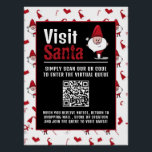 Santa & Snowman, Visit Santa, QR Code Queue Poster<br><div class="desc">This poster is perfect for anybody holding a visit Santa event. This sign is for prompting customers to scan a QR Code to join the queue to visit Santa Claus. Perfect for both commercial and domestic events.</div>
