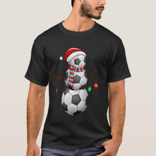 Santa Snowman Xmas Gifts Funny Player Soccer Chris T-Shirt