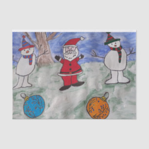 Santa & Snowmen Tissue Paper