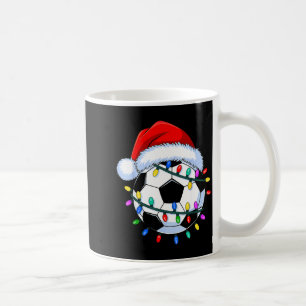 Santa Soccer Ball Christmas Soccer  Coffee Mug