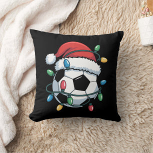 Santa Soccer Ball Sports Christmas Soccer Player Cushion