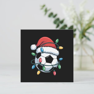 Santa Soccer Ball Sports Christmas Soccer Player Invitation
