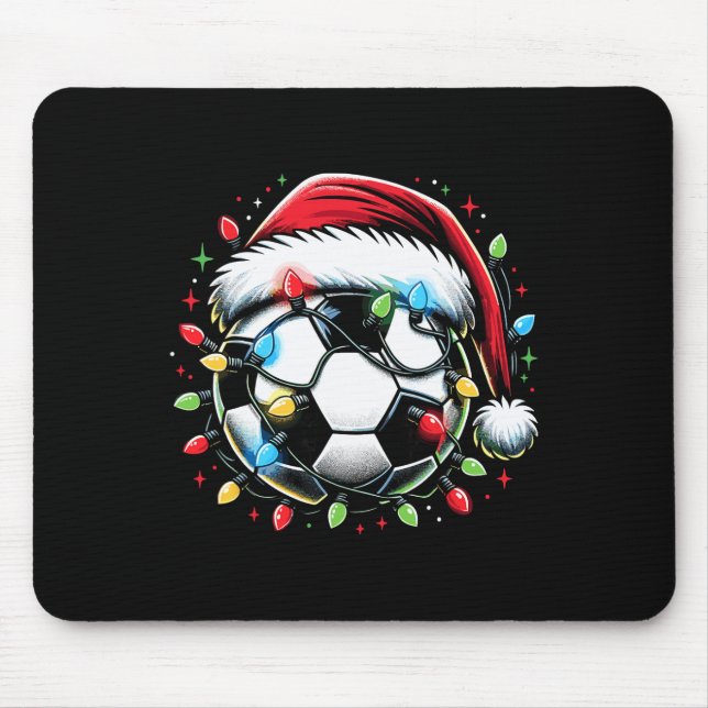 Santa Soccer Byll Lover Christmas  Mouse Pad (Front)