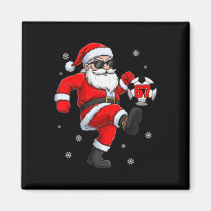 Santa Soccer Byll Sports Christmas Soccer Player M Magnet